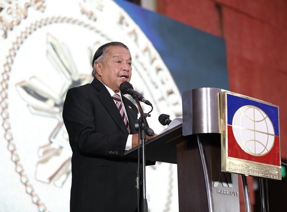 Secretary Nick Acosta delivering his keynote speech